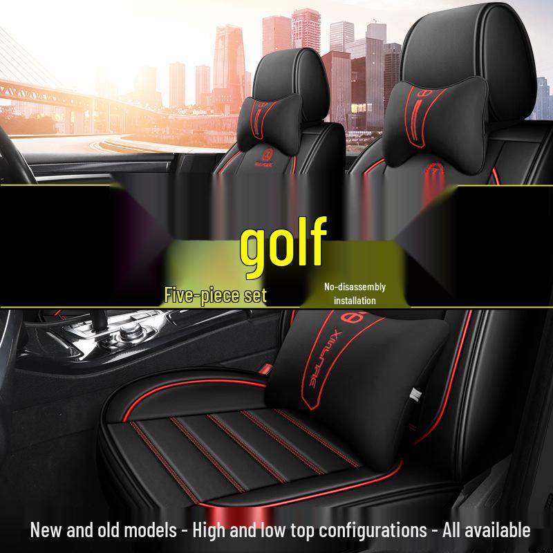 26 Volkswagen Golf Seat Covers & Cushions - Full Wrap, Universal Fit, Summer Leather Ice Silk, Four Seasons