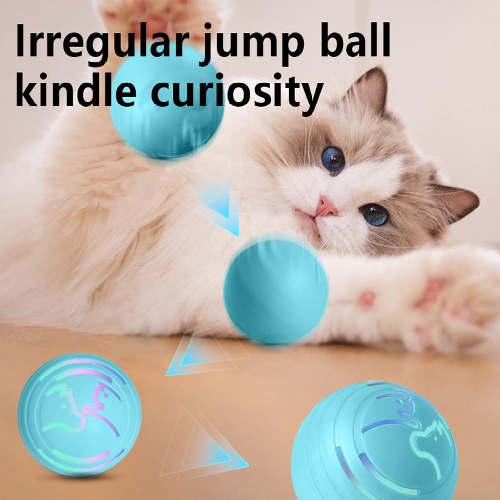 Interactive Vibrating Dog Ball with Colorful Light 4 Working Modes Moves On Its Own to Keep Dogs Busy Safe TPU Durable