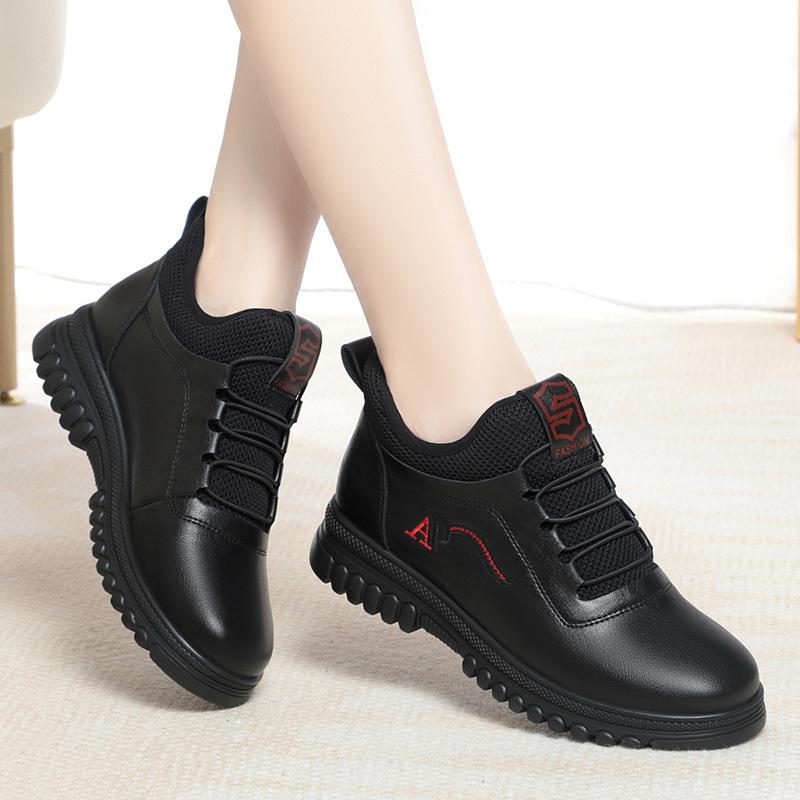 Retro Running Soft Sole Anti-slip Cotton Shoes Women's Fall New Lightweight Casual Plush Velvet Low-top Sports Shoes
