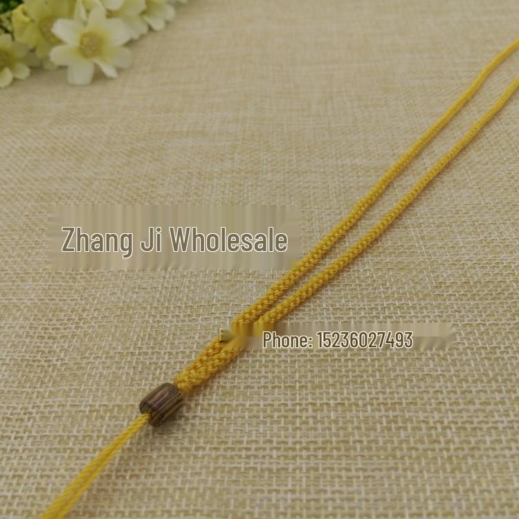 Jade Ethnic Style Handmade Woven Lanyard with Jade Pendant and Cultural Play Bracelet