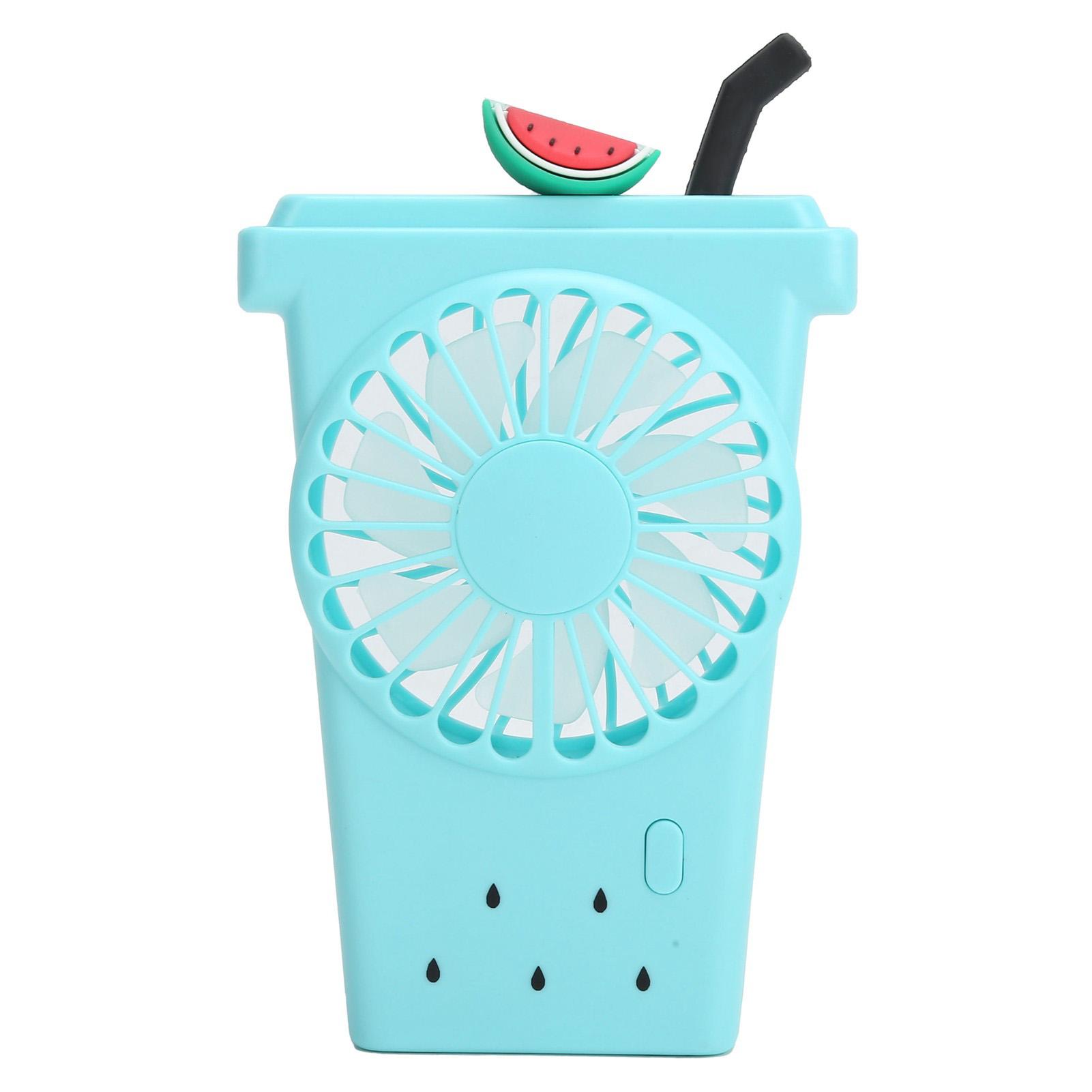 Handheld Mini Fan USB Rechargeable Electric Desk Portable Cartoon 3 Speeds for Home Outdoors Type 2