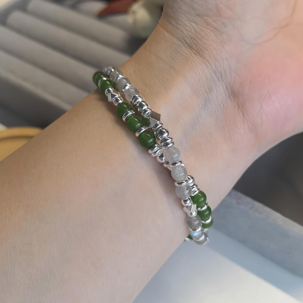 Original Polyhedral Beaded Bracelet Handmade Gift for Yourself Bring Good Mood Bracelet