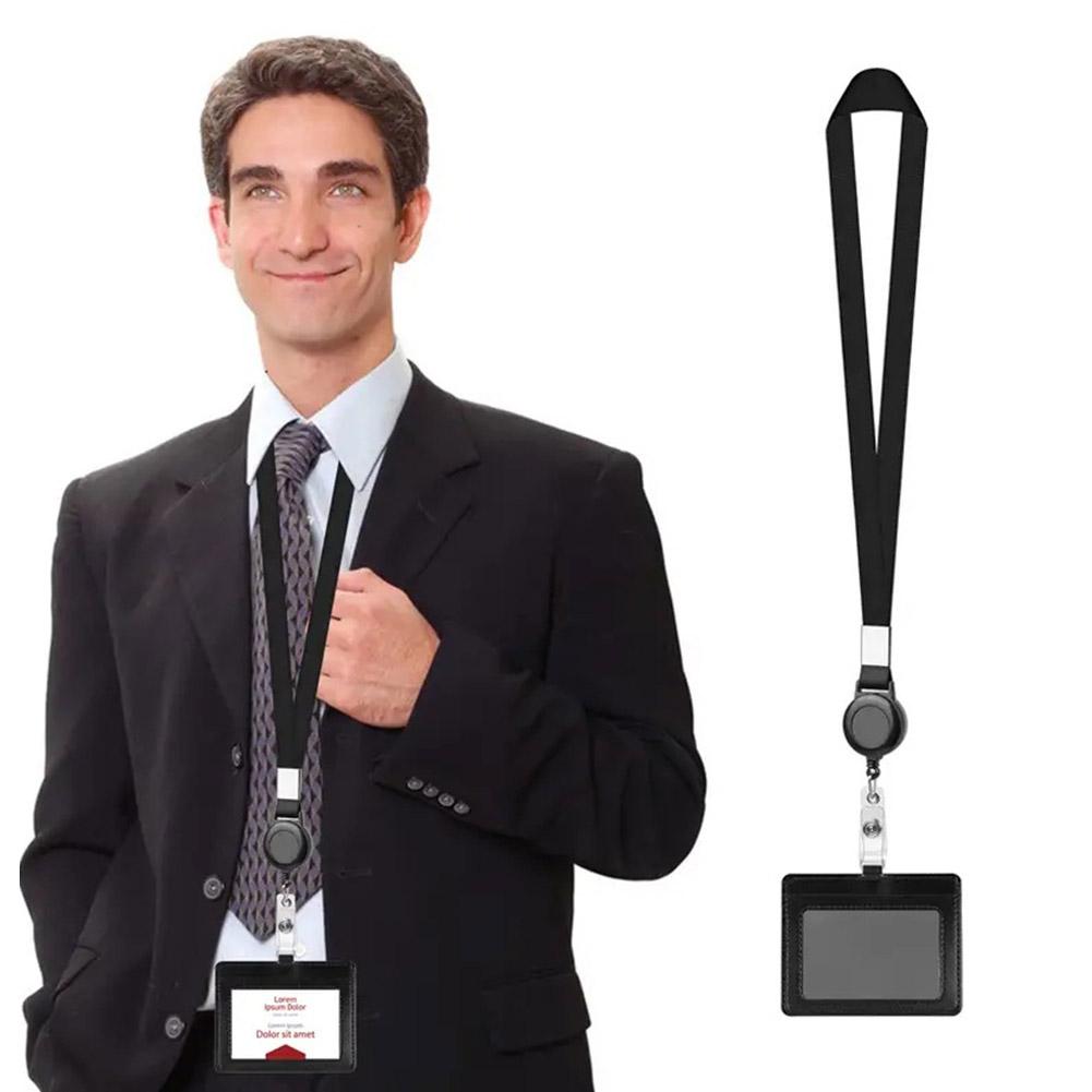 Retractable Pull Badge Reel ABS Plastic Character Scalable Student Nurse Exhibition Business Card Badge Holder Work Card Cover