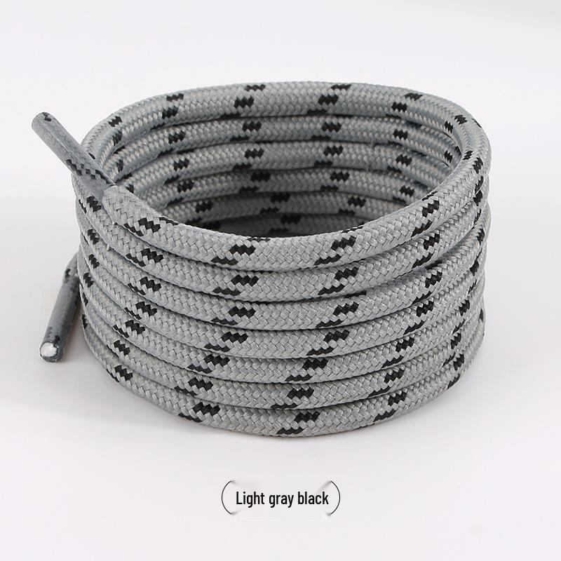 

5 мм Круглі Двоколірні Потовщені Шнурки - Коричневий Бежевий Білий для Ретро Тренувального та Туристичного Взуття 140 cm