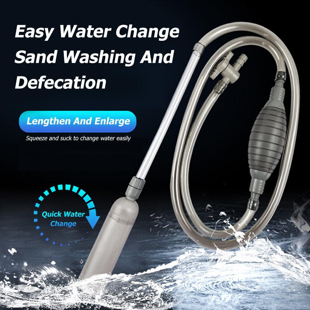 Aquarium Fish Tank Syphon Vacuum Cleaner Siphon Pump Water Changer Gravel Filter