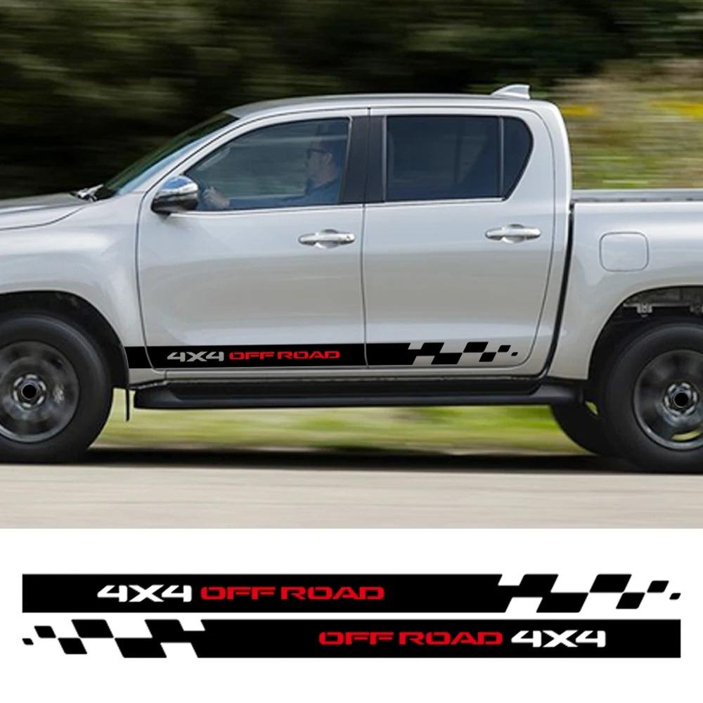 Car Door Side Sticker 4X4 Offroad Sport Vinyl Decal S For  Hilux Revo Vigo Rocco SR5 Auto Tuning Decor Decal Accessories