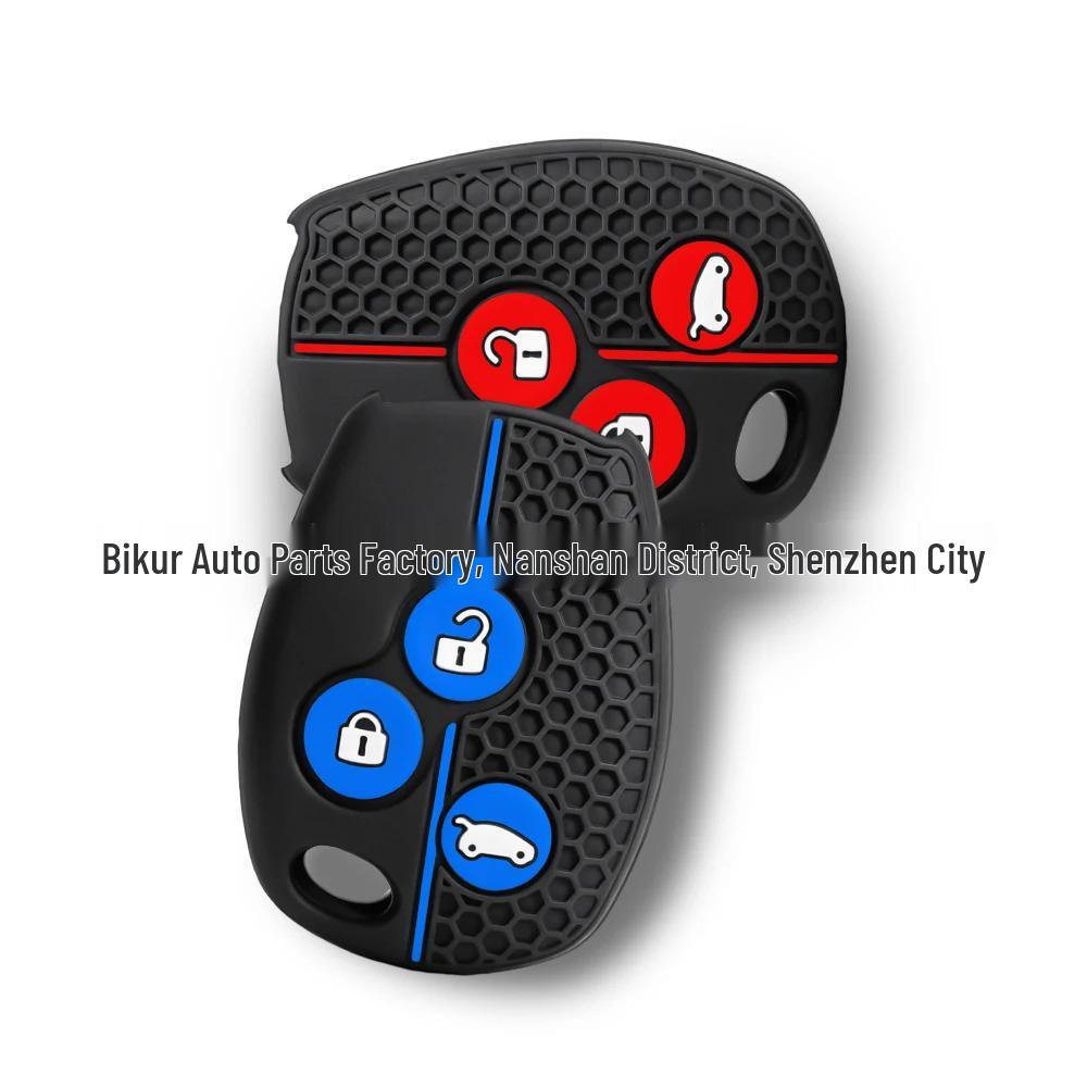 Silicone Folding Key Cover for Renault Clio 3, Dacia Duster, Nissan Almera - Remote Control Protective Shell