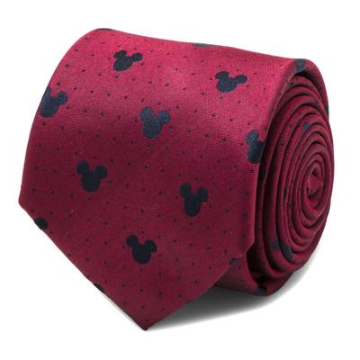 Boutons de manchette Mickey Mouse Pois Rouges Cravate (dn-mdt-rd-tr)