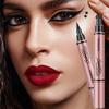 Dual-Ended Eyeliner Stamp Pen - Waterproof Liquid Eyeliner with Star Heart Wing Seal 2 In 1 Eye Liner Pen Long Lasting Smudgeproof Eyeliner