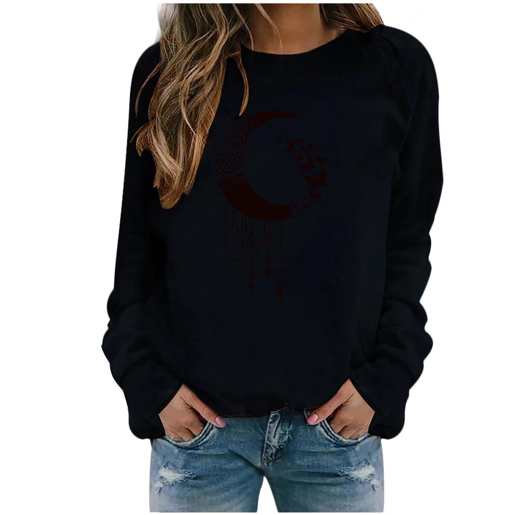 Winter Womens Casual Tops Ladies Print Sweatshirt Blouse Tee Sweater