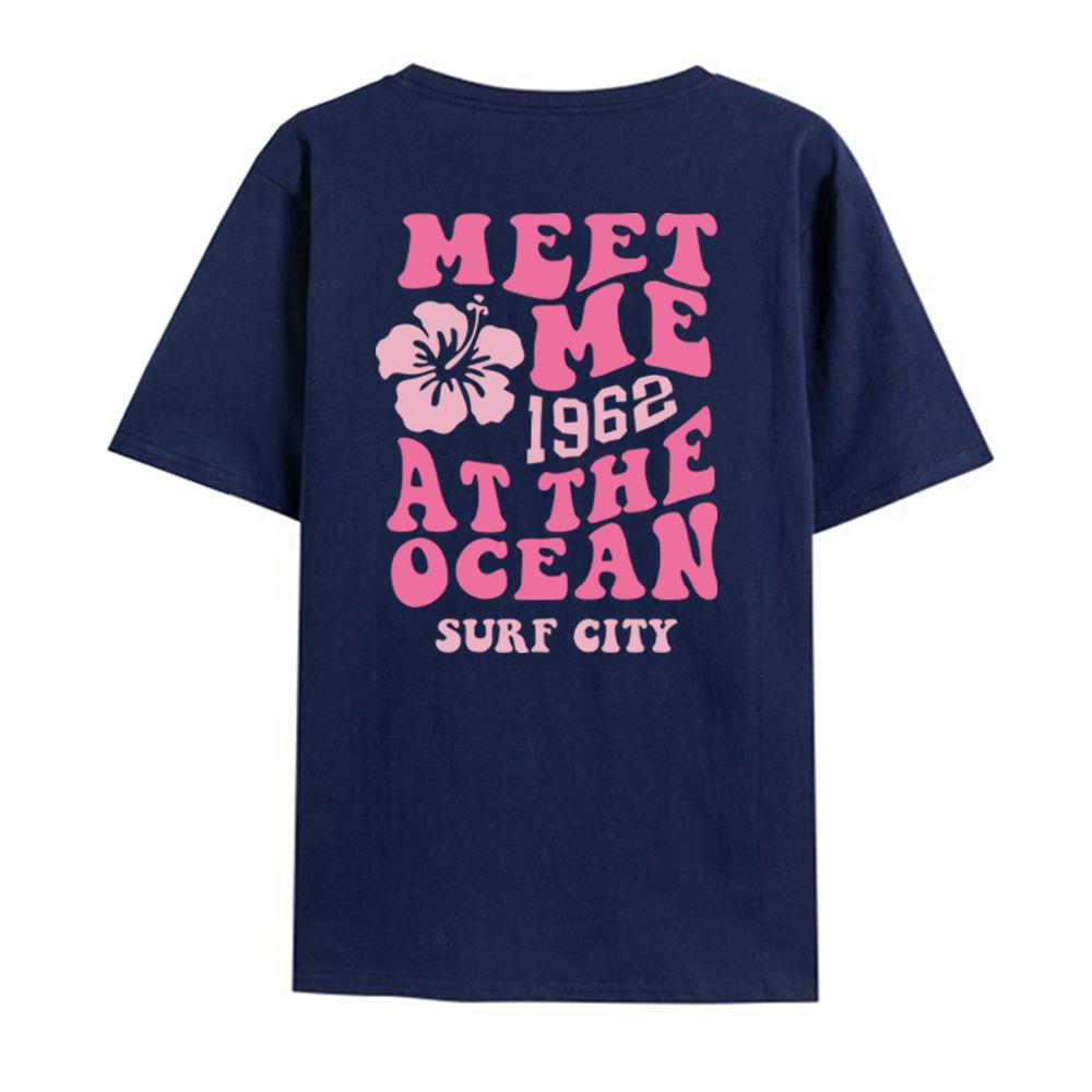 Футболка Ocean Beach Футболка Meet Me At The Ocean Эстетическая одежда Модные рубашки — фото 5