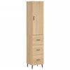 VidaXL Buffet haut Chêne sonoma 34,5x34x180 cm Bois d'ingénierie 3198868