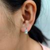 1 Pair, Stylish, Inlaid Synthetic Zircon, Niche, Simple, Versatile Stud Earrings