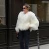 VAYLA Fashion Luxury Cropped Faux Fur Coat Women's Winter Ins Hot Fluffy Short Faux Fur Jacket Street Style Warm Outwear
