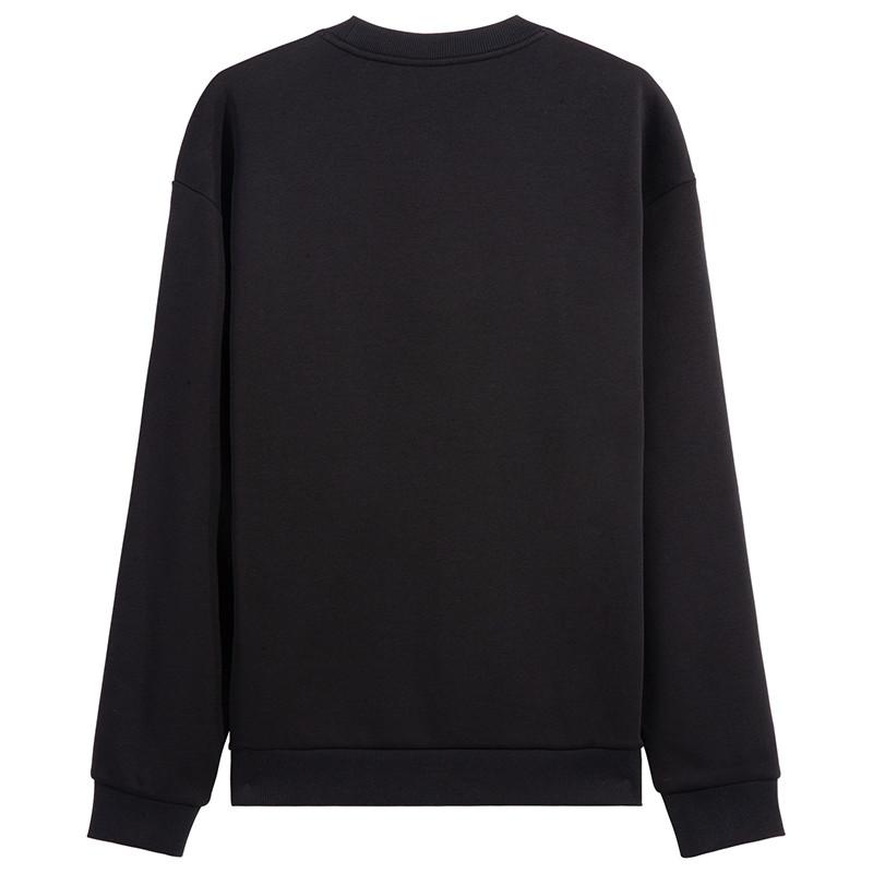 Li-Ning Printed Crew Neck Classic Sweatshirt Comfortable Long Pants Casual Sports Suit Men sweatshirt, pants AWDVH37-1+AKLVC89-1