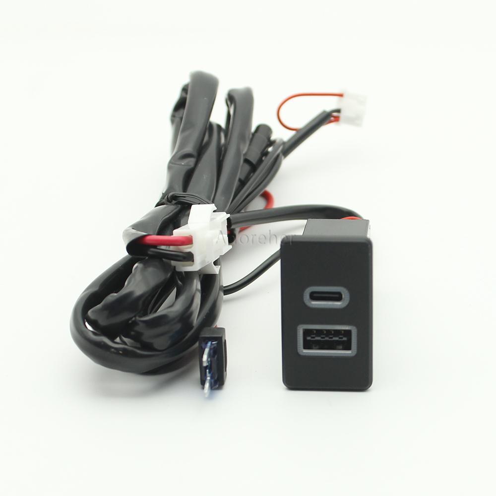 Auto Rapid Charger USB Port QC3.0 Type-C PD Dual Socket Adapter Interface Socket for Nissan Paladin Patrol Y60 Y61 Accessories