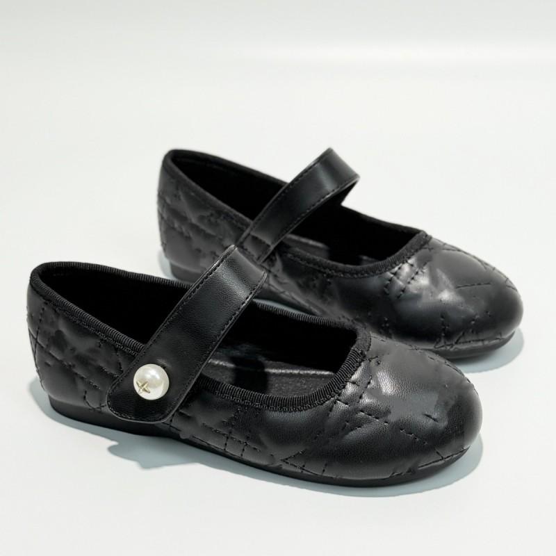 Girls Fashion Princess Flat Shoes With Rhombus Soft Sole Magic Tape Fall