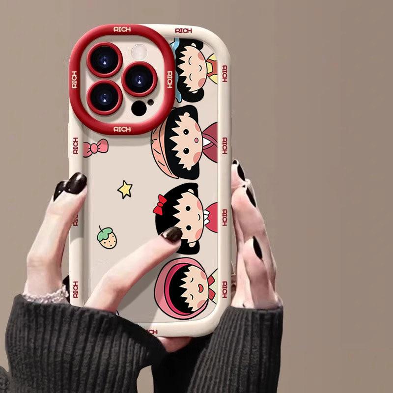 Cartoon Suitable for Apple 15 New 14plus 13 Silicone 12mini Small Meatballs 16promax Mobile Phone Case