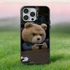 Teddy Bear Movie T-Ted Black Phone Case Compatible with iPhone 17 16 15 14 13 12 11, Pro, Max, Plus, E, Air, Mini