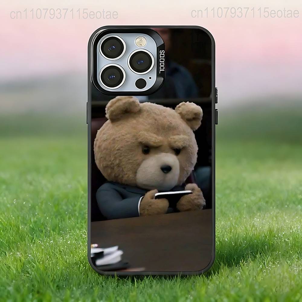 

Teddy Bear Movie T-Ted Black Phone Case Compatible with iPhone 17 16 15 14 13 12 11, Pro, Max, Plus, E, Air, Mini iPhone17promax