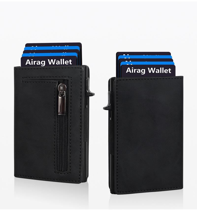 

Large Capacity Anti-Magnetic Wallet: Multi-Card Slots, ID Holder for Men & Women чорний