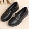 Autumn Soft Sole Non-Slip Leather Shoes for Middle-Aged Women