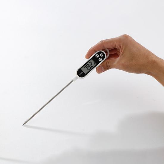 Temperature Detector 304 Stainless Steel Probe Fast Accurate Food Thermometer Digital Display Dual Celsius
