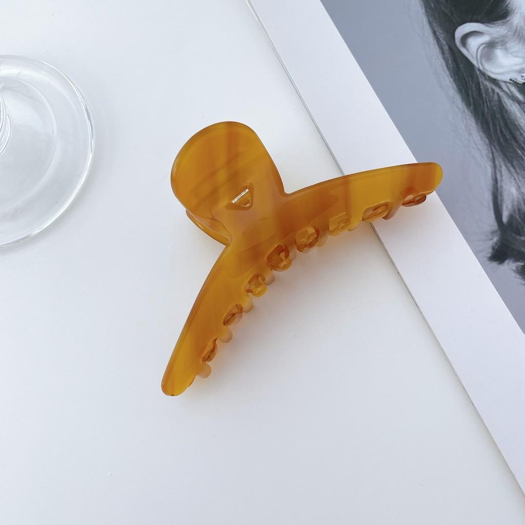 Vintage Acetate Hair Claw Snap Clip Fashionable Versatile Geometry Accessory For Ladies