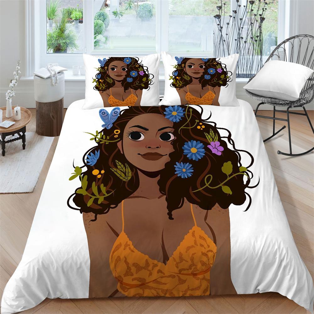 Seturi de cuverturi de pat cu design unic de modă nouă, set de pat pentru acasă cu desene animate, costum de lenjerie de pat pentru pictură pentru fete, cuverturi de pat pentru copii, husă de pilota