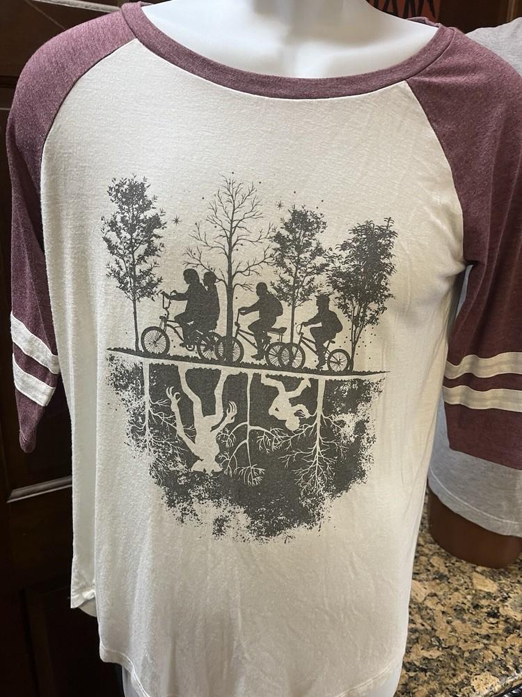 Официальный мерч Stranger Things Футболка-лонгслив с контрастными рукавами Размер Medium Унисекс XXL