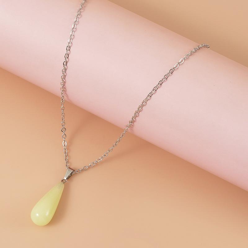 Glow In The Dark Luminous Hollow Pendant Necklace Star Cross Heart Teardrop Arrow Glowing Charm Women Daily Casual Party Wear