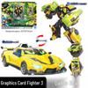 Xuan Card Fighter 2: Blue Lightning Thunder King Flame Dragon Transforming Robot Car Toy