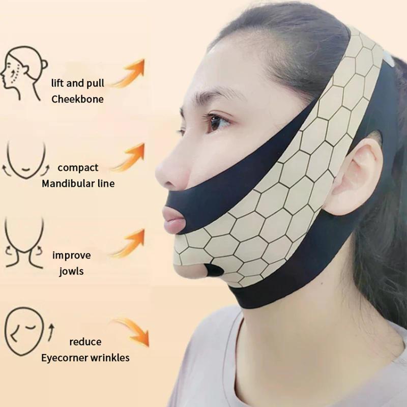 New Design Chin Up Mask V Line Double Layer Shaping Face Masks Slimming Strap Sculpting Sleep Mask Face Lifting Belt