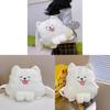 White Plush Dog Girl Backpack With Zipper Closure For Daily Use And Cute Style
