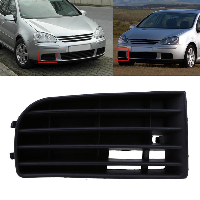 Front Bumper Lower Grille Replacement for VW Golf 5 MK5 2004-2009,ABS Black Car Exterior Fog Light Vent Cover Trim