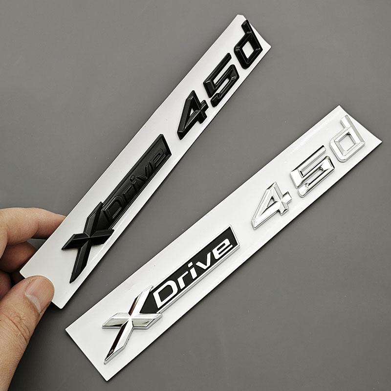 3D ABS Car Letters Logo XDrive 45i 45d Rear Trunk Badge Side Fender Emblem Decals For BMW X5 X6 X7 Q5 Q7 A7 A8 Accessories