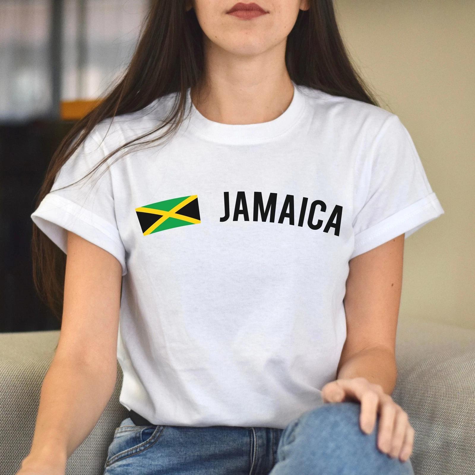 Jamaica Unisex T-shirt gift Jamaica flag tee Kingston White Black Dark Heather 3XL