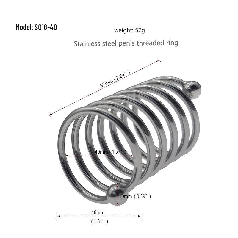 Inel Cock & Cage Dilator din Oțel Inoxidabil Jucărie pentru Plăcere și Preliminarii