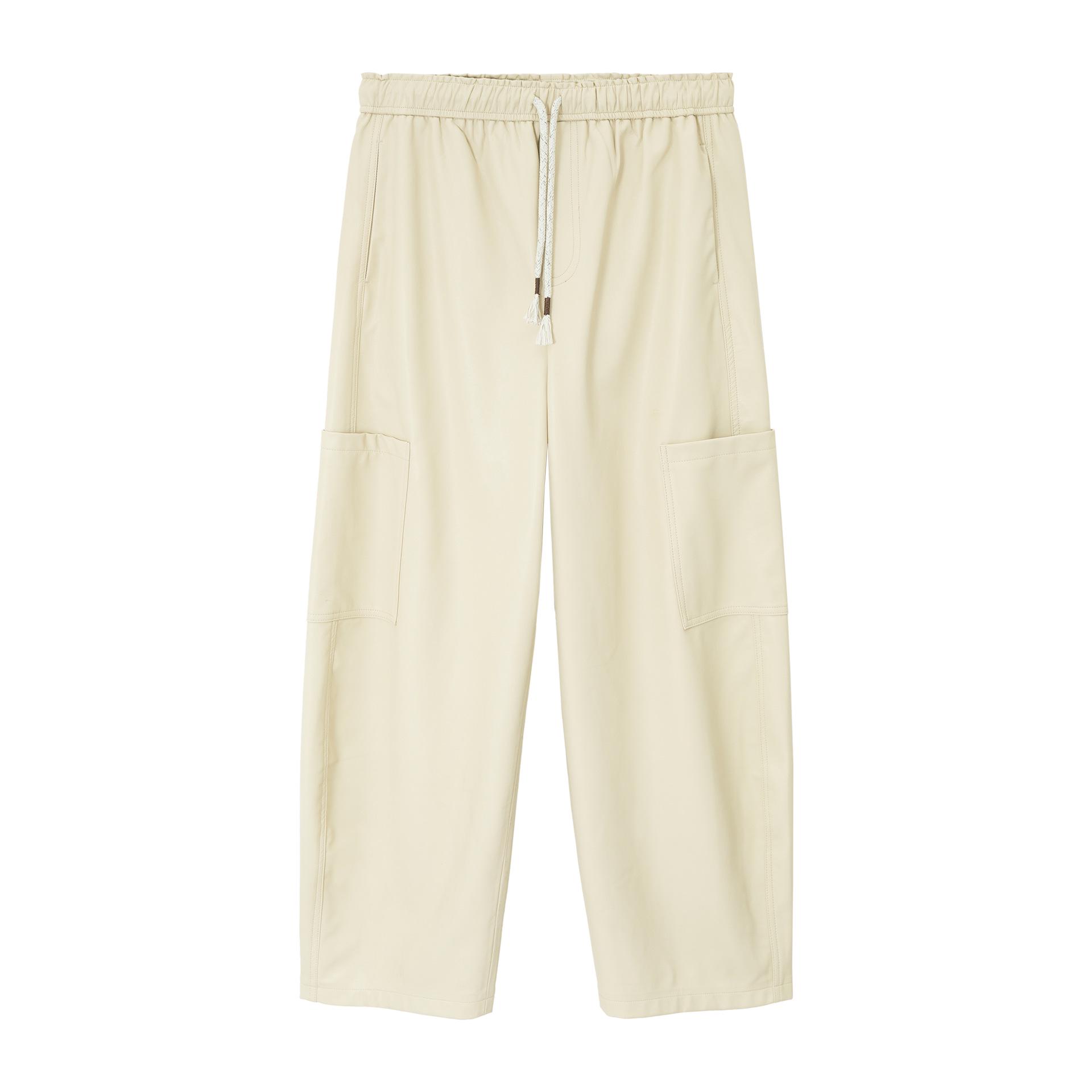 

COLNE Winter Women s Elastic Waist Leather Pants with Drawstring and Patch Pocket - Scimitar Style Small светло-желтого