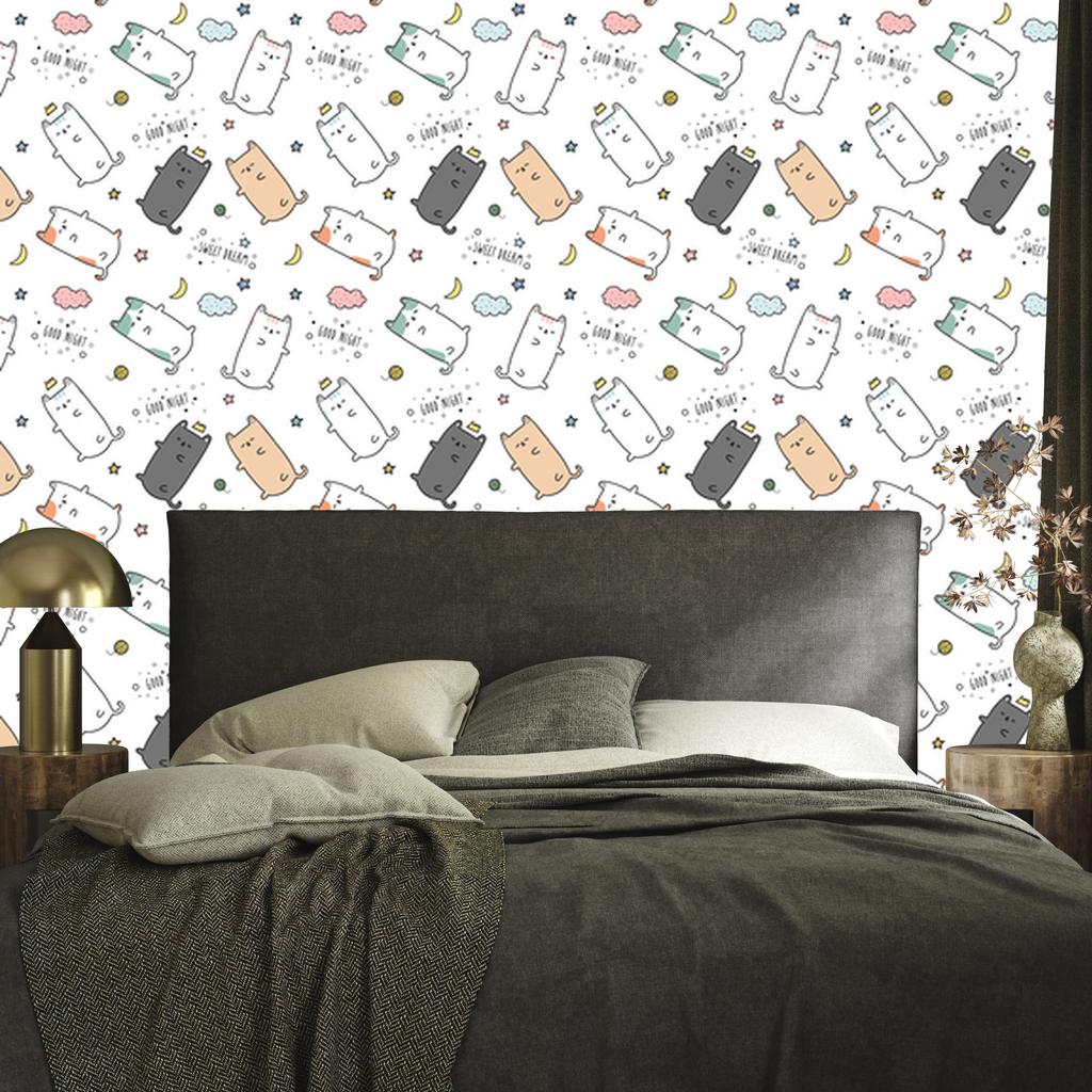 Sleeping kittens wallpaper for living room and bedroom 50x1000
