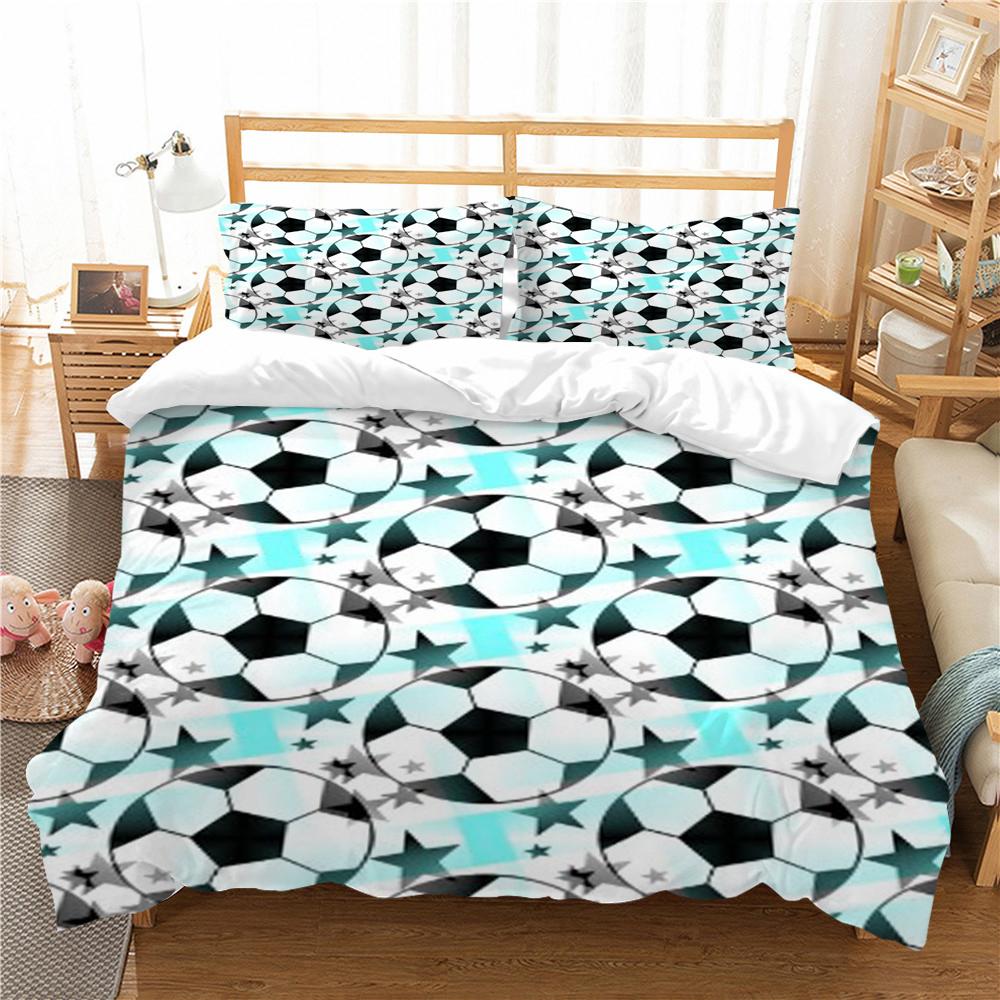 Bedding Cover Suit Football 3D Home Bedclothes Highly Quilt Cover King Queen Size Bedding Fashion Duvet Cover Set