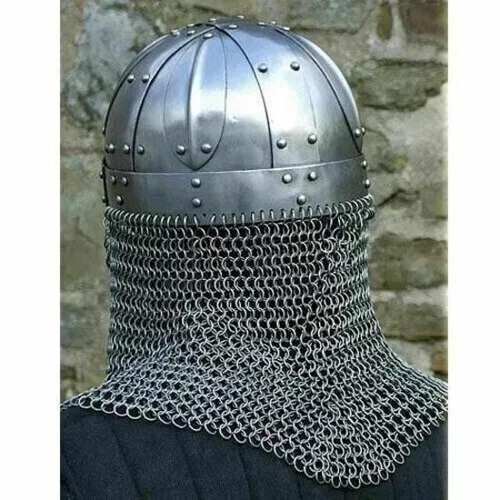 Historical Medieval Viking Helmet Battle Armor +18G Steel with Chainmail X-MAX