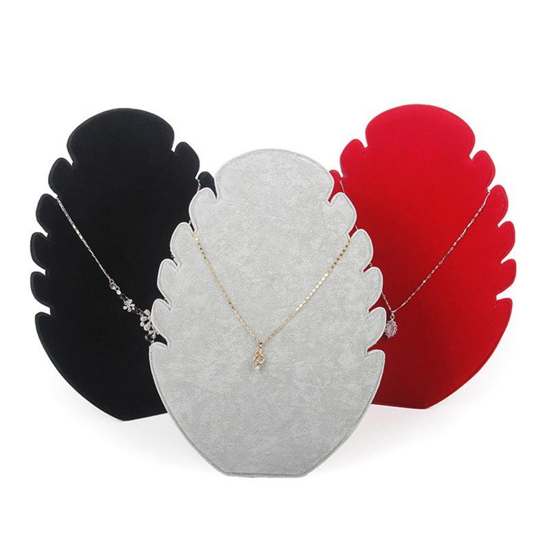 

Velvet Necklace Pendant Display Stand Multiple Notches Jewelry Storage Rack Holder Counter Showcase чорний