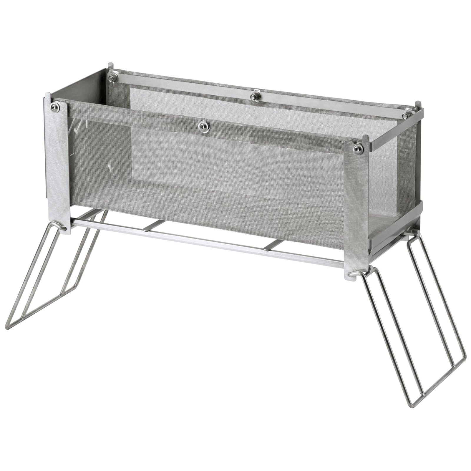 

Norinori Life Mesh Fire Adjustable Horizontal Mesh Pit, Single-Sided Opening, Heat, Foldable, Takibidai, Ash-Reducing