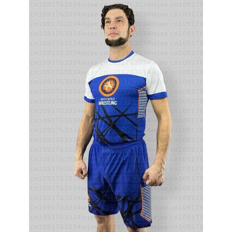 2026 Summer Freestyle Wrestling Set: Breathable, Quick-Drying Y2K Style Short-Sleeve T-Shirt + Shorts Two-Piece Set, Unisex