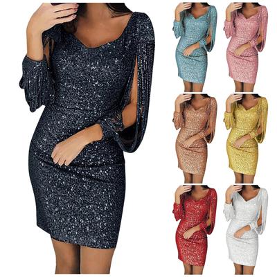 Women Fashion Sexy Solid Color  Leeveless Short Sleeve   Dress