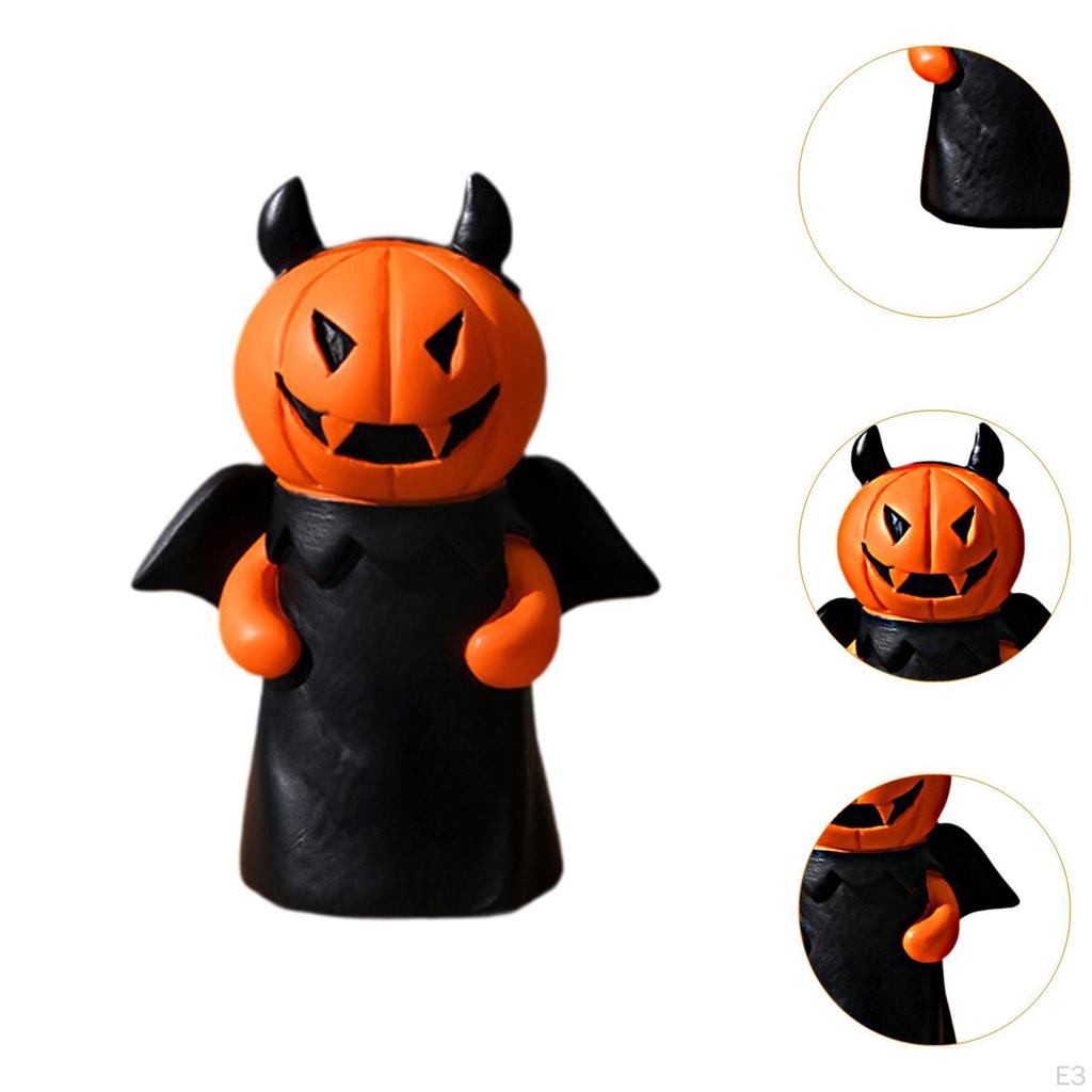 Halloween Miniature Pumpkin Figurine Decorative Man Decoration Ghost Ornament for