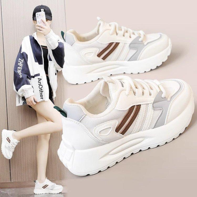 Spring and summer running shock-absorbing soft-soled sneakers women's new lightweight student dad shoes women's