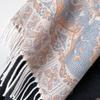 Ethnic Style Jacquard Cashew Flower Travel Scarf Women's Jacquard Fringed Scarf Thickened Extra Long Cape Shawl