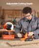 Electric Hand Planer, 82 mm Cut Width, 650W 16800 RPM Corded Power Handheld Planer for Wood, with Adjustable Cut Depth, 2 Blades, for Woodworking Wood